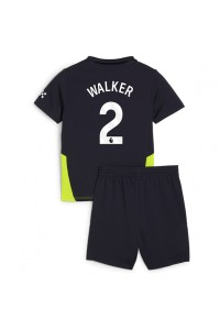 Manchester City Kyle Walker #2 Babytruitje Uit tenue Kind 2024-25 Korte Mouw (+ Korte broeken)